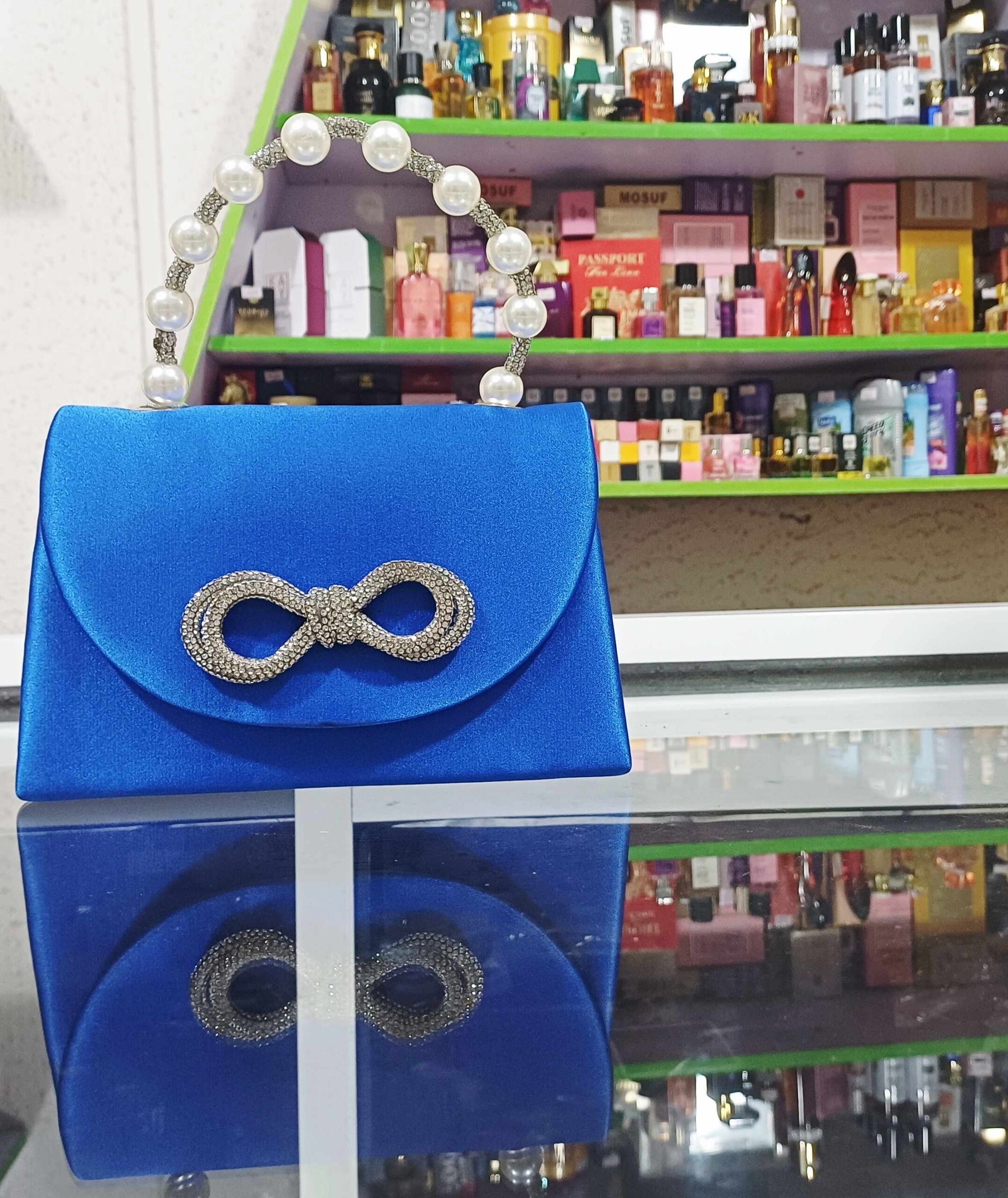 Sapphire Elegance Evening Clutch