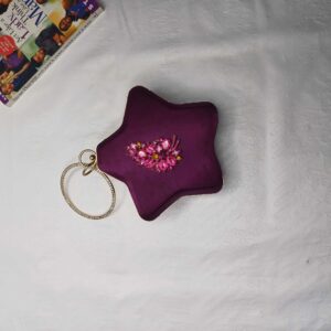 Star-Shaped Floral Keychain