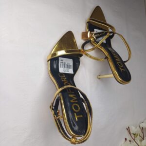 Tom Ford Gold Strappy High Heels