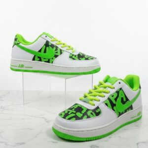 Neon Green Graffiti Air Sneakers