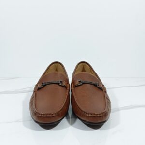 Classic Brown Leather Bit Loafers
