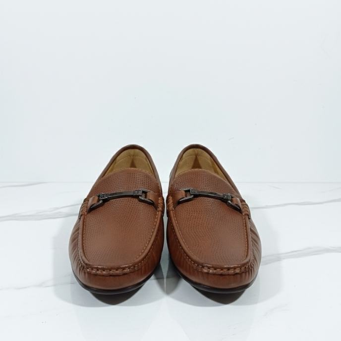 Classic Brown Leather Bit Loafers