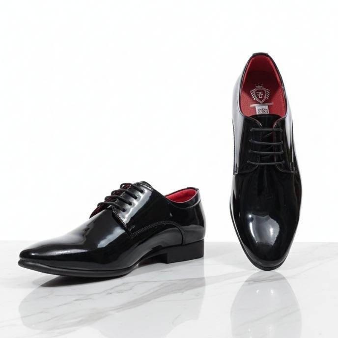 Elegant Black Glossy Covershoes