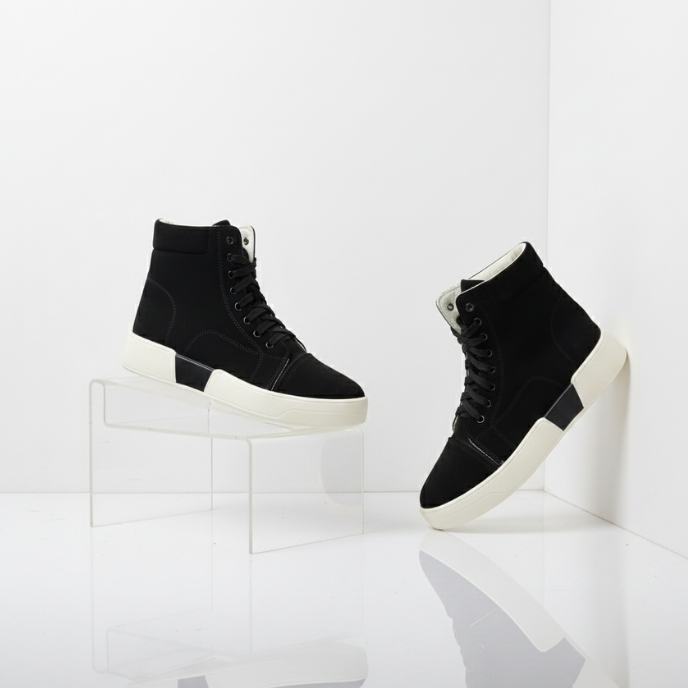 Midnight Stride High-Top Sneakers