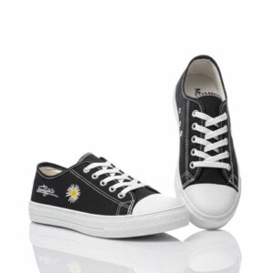 Daisy Black Canvas Sneakers