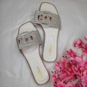 Dior Crystal Embellished Slide Slippers