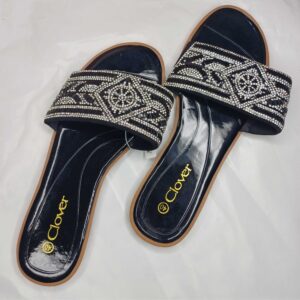 Elegant Rhinestone Slide Slippers