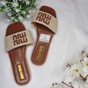 Miu Miu Woven Strap Slippers