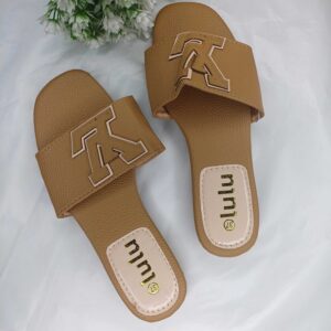 Tan Comfort Slide Slippers