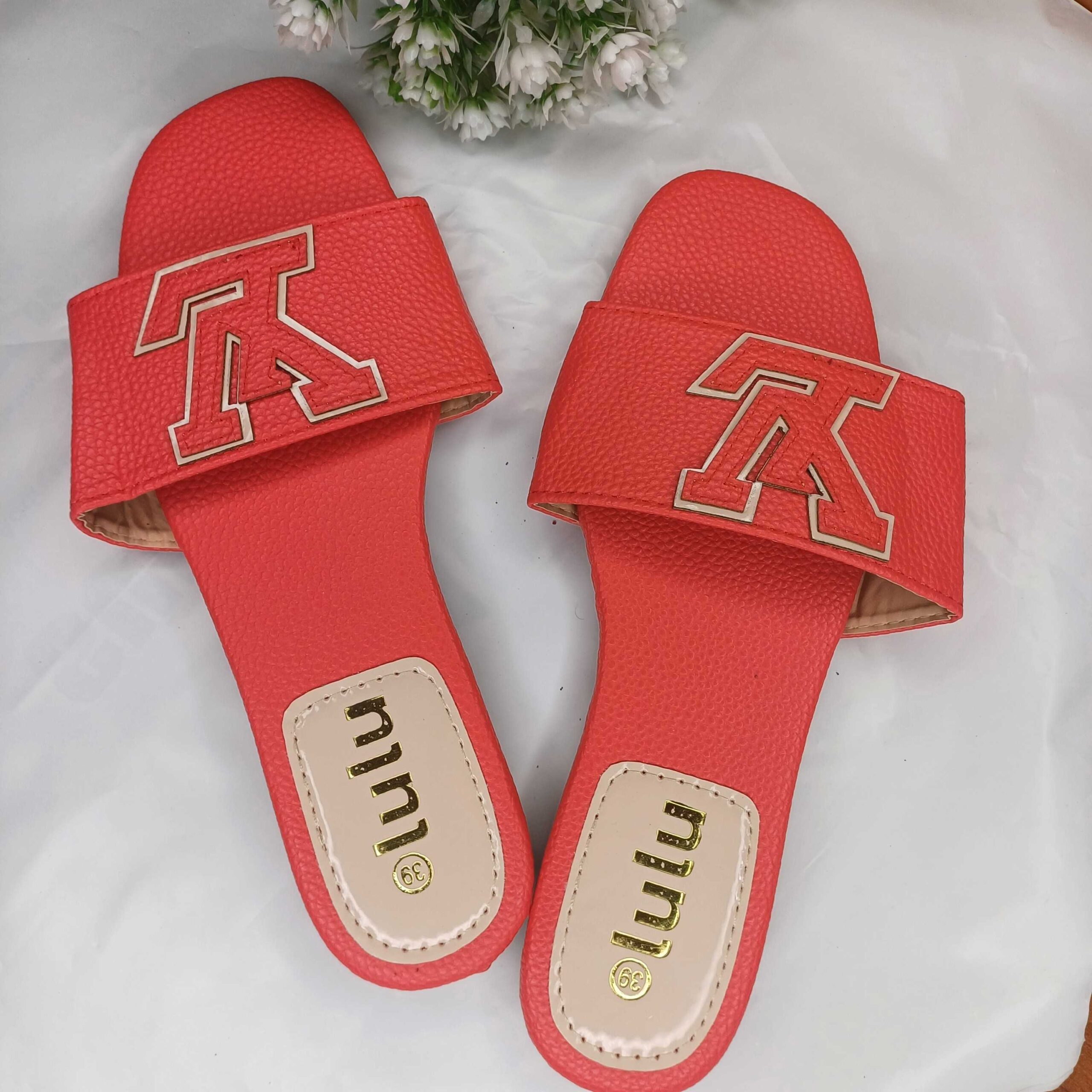 Luliu Red Comfort Slides