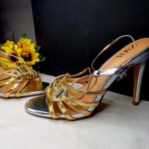 Zara Metallic Gold and Silver High Heels