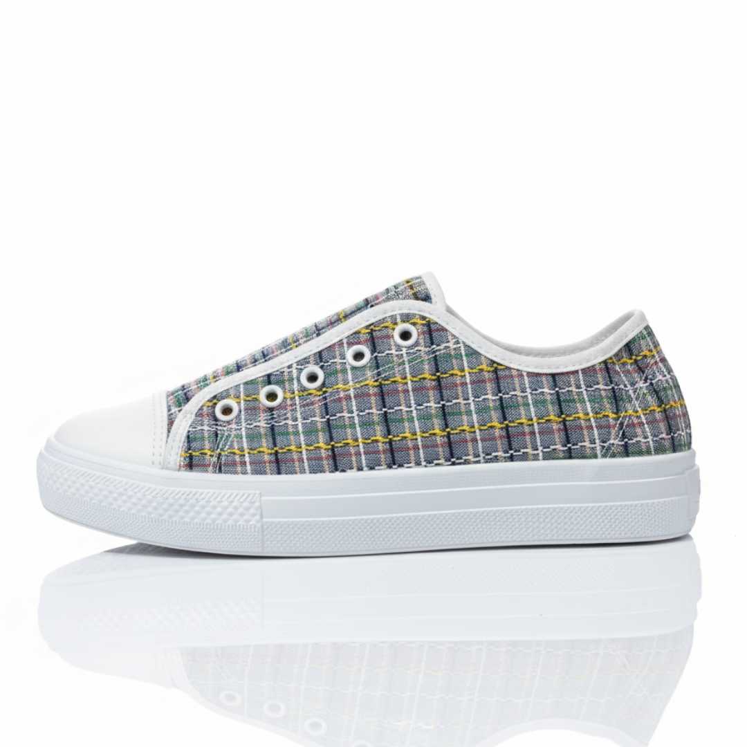Plaid Canvas Sneakers