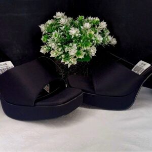 Classic Black Platform Mules
