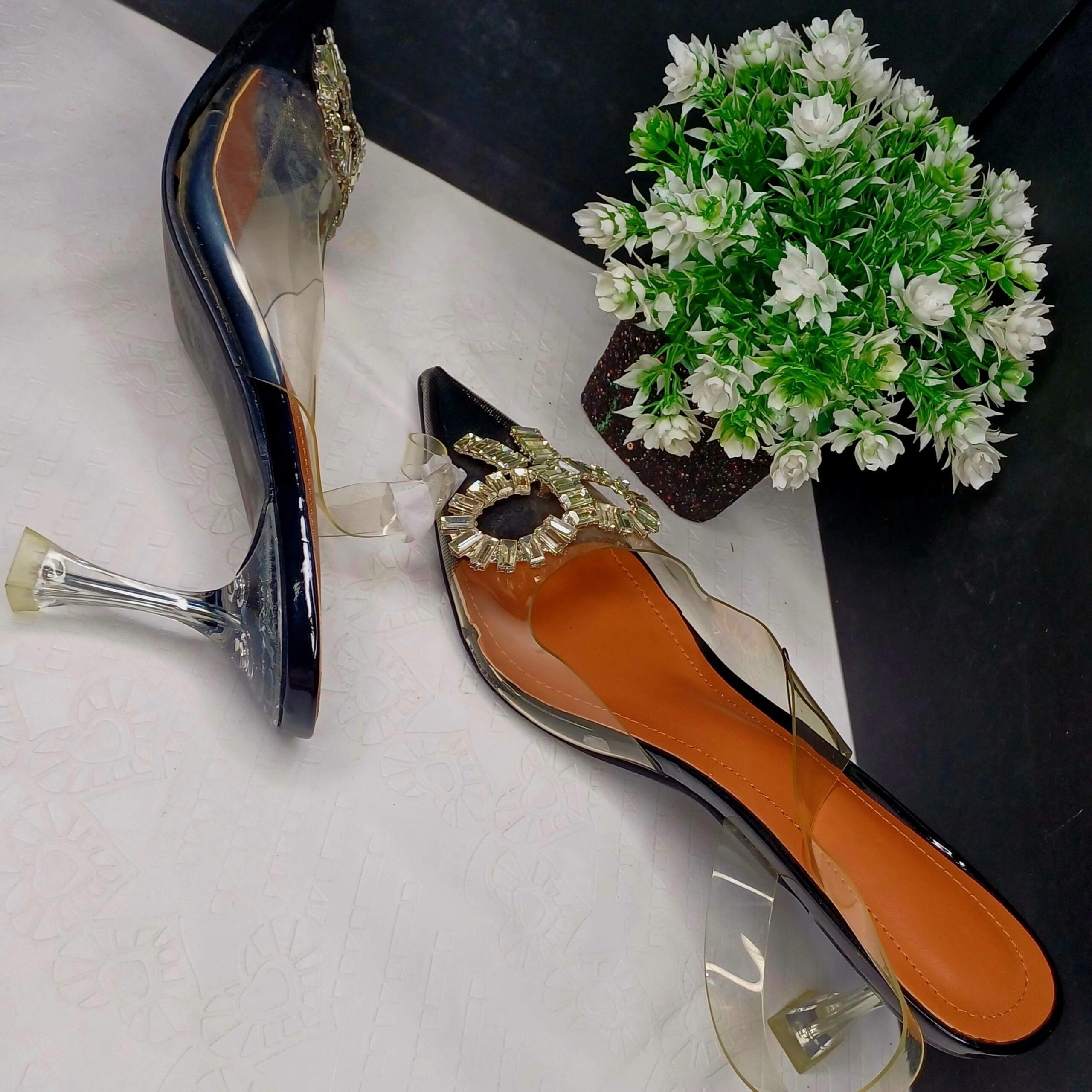 Elegant Crystal Embellished Stiletto Heels - Image 2