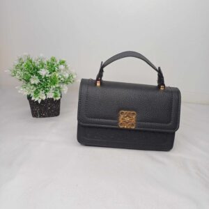 Elegant Black Leather Satchel