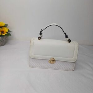 Elegant White Satchel Handbag