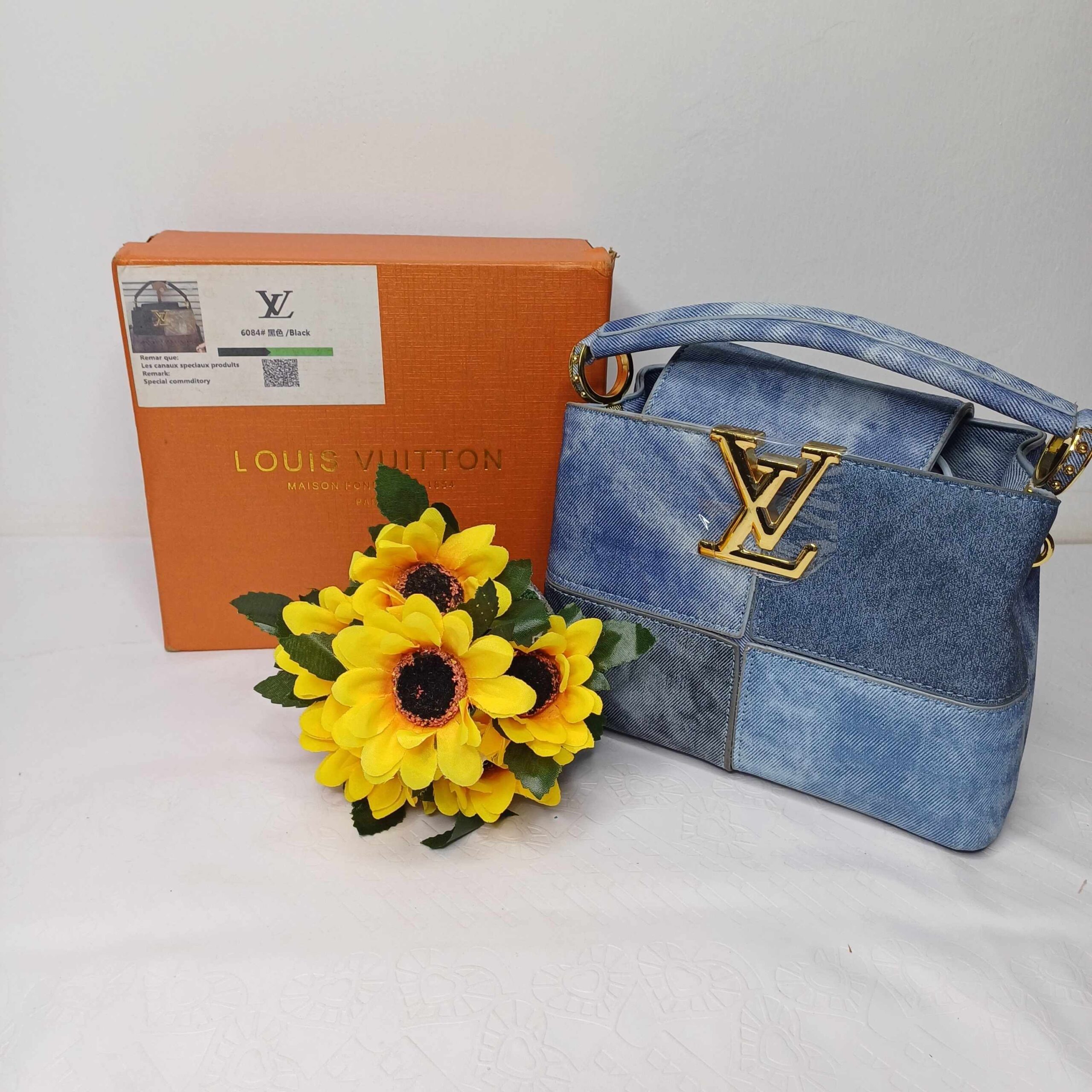 Louis Vuitton Denim Patchwork Bag