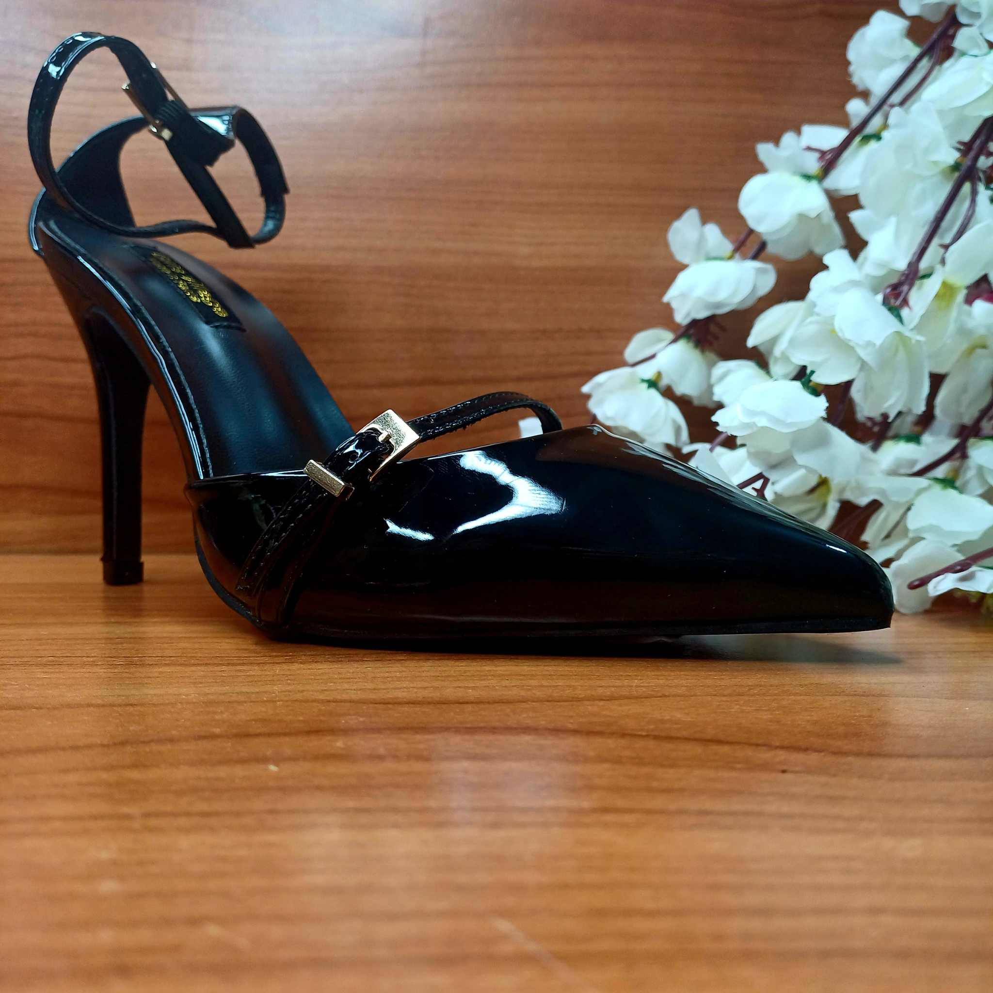 Elegant Black Patent Leather Heels