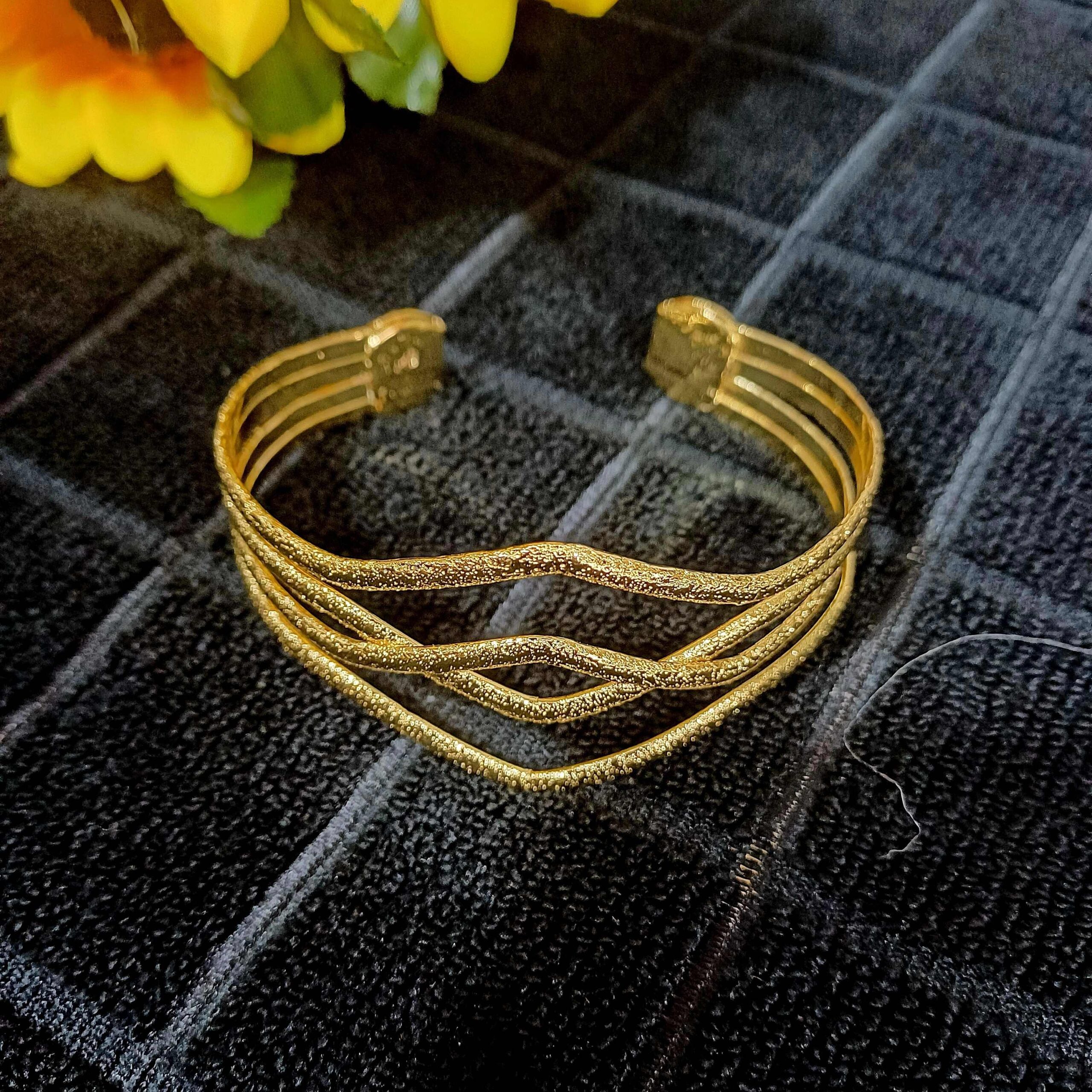 Gold Geometric Bracelet - Image 2
