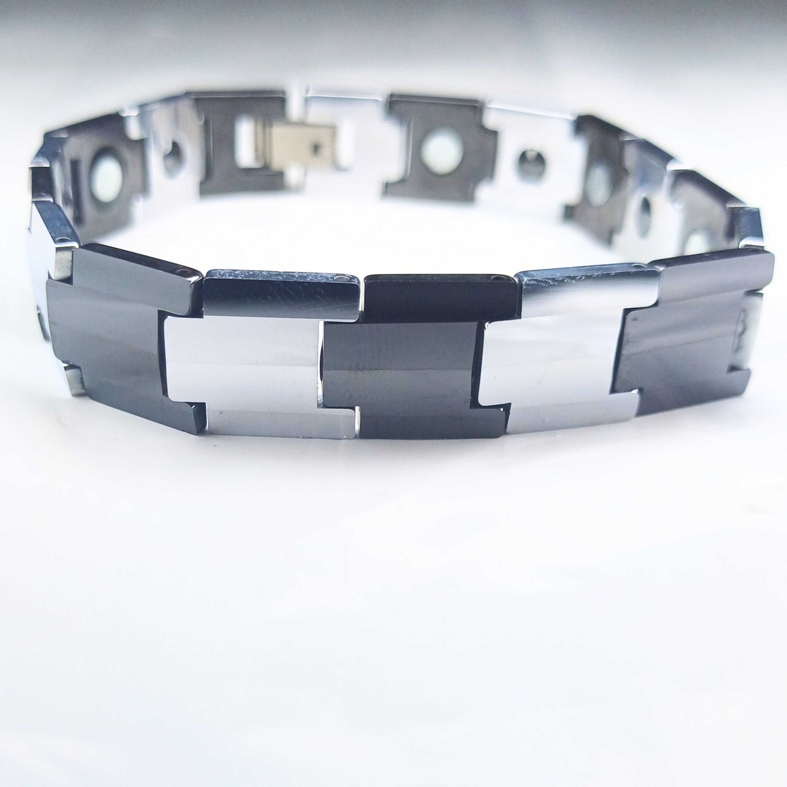 Modern Magnetic Hematite Men's Bracelet