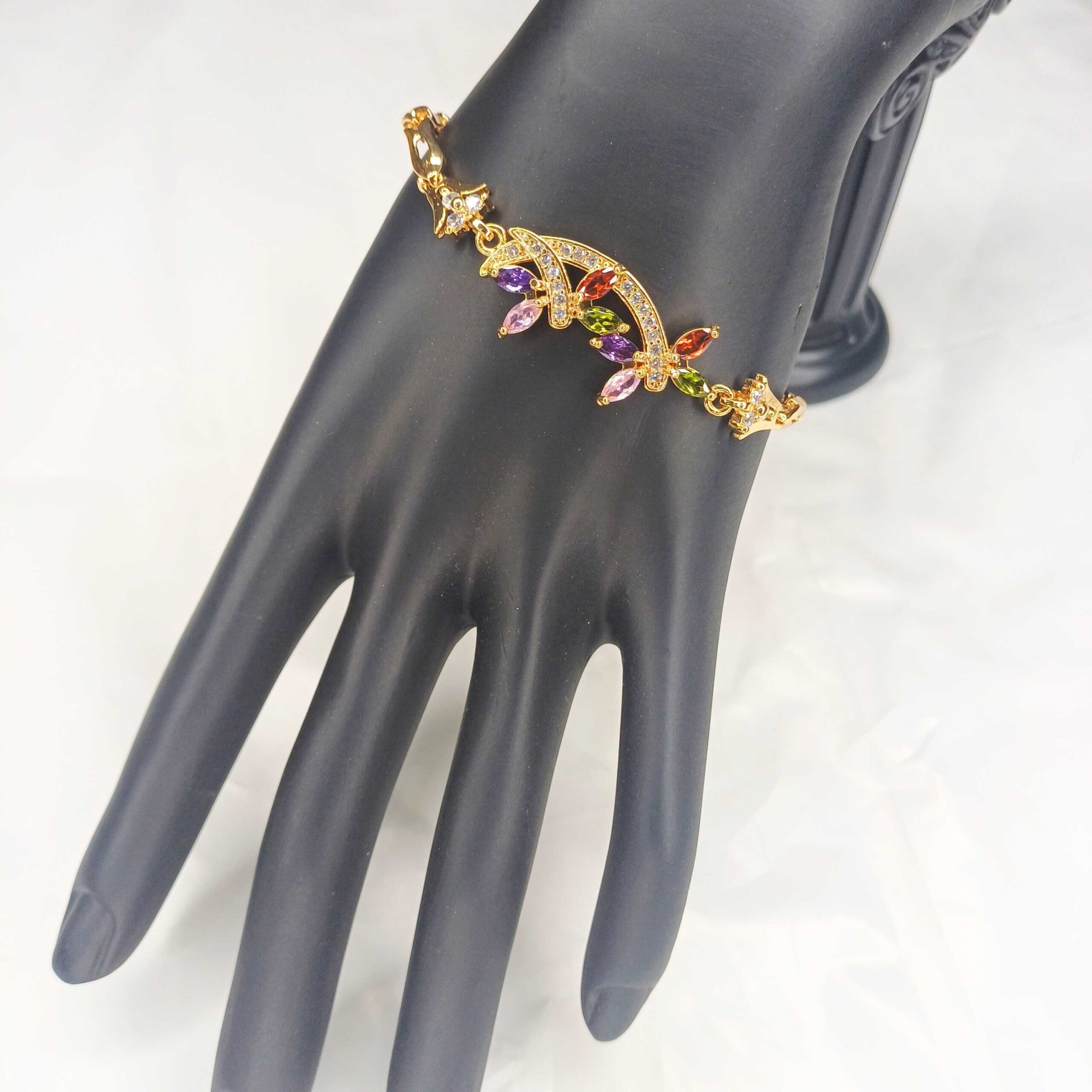Elegant Multicolor Gemstone Bracelet