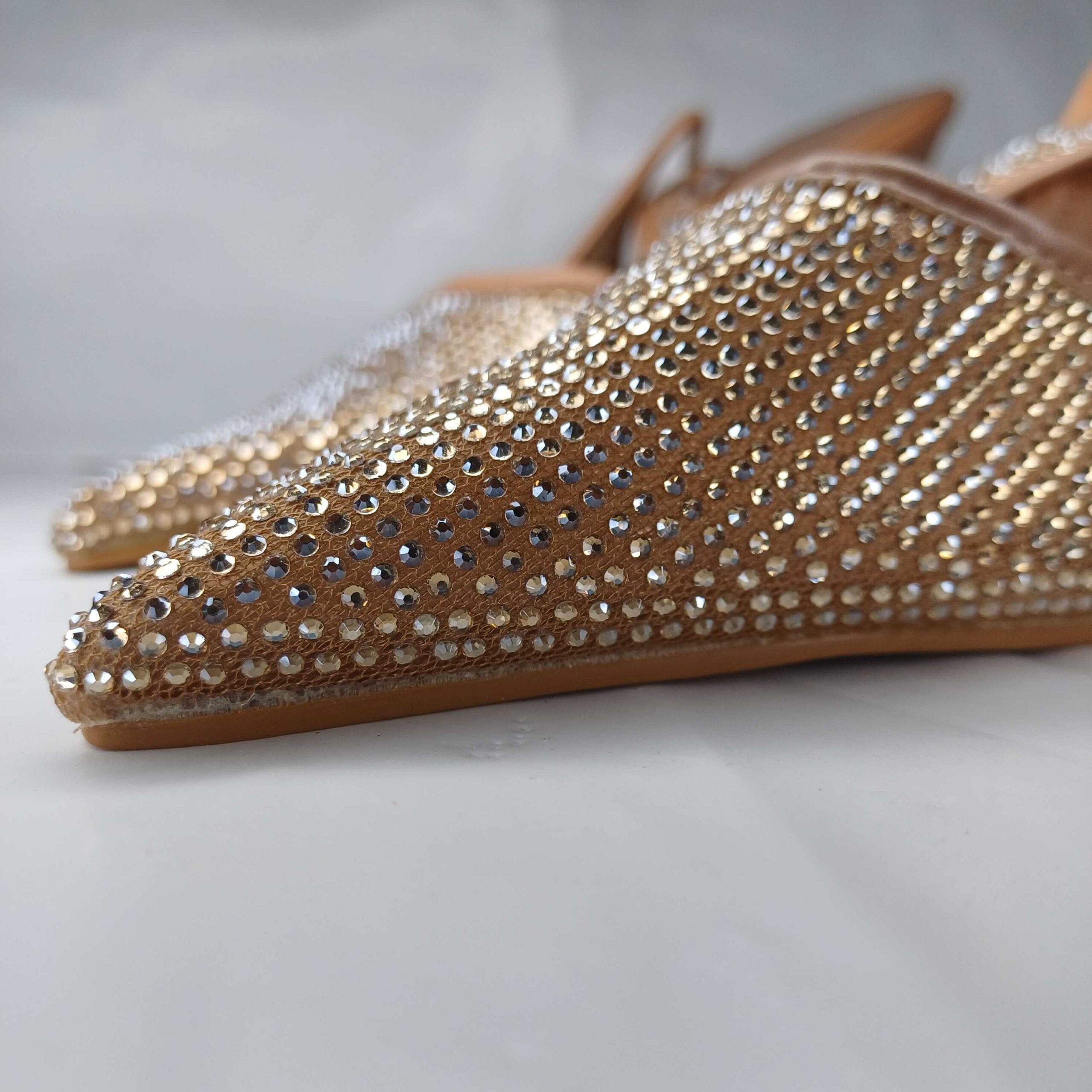Sparkling Elegance Pointed Toe Slingback Heels - Image 3