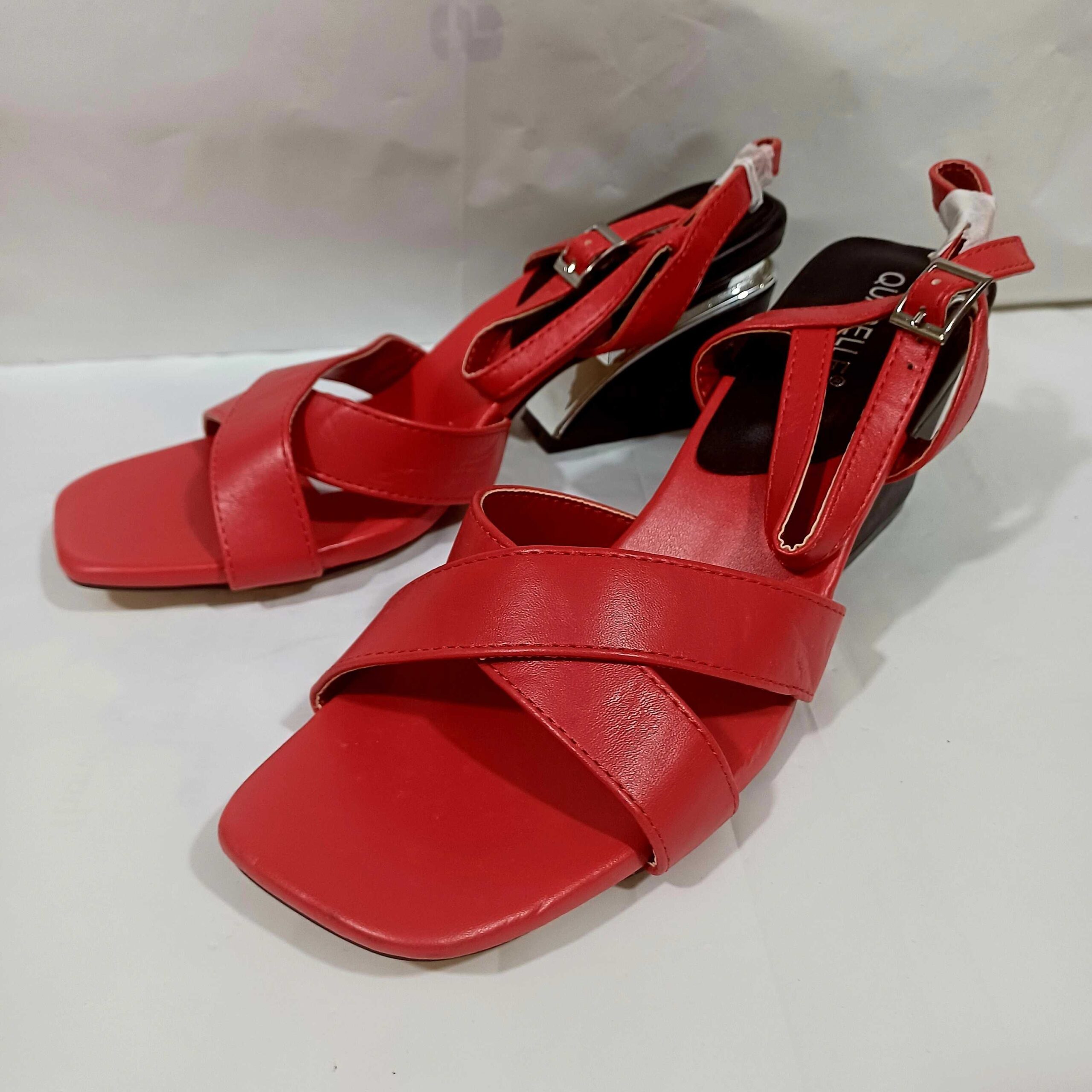 Elegant Red Strappy Sandals