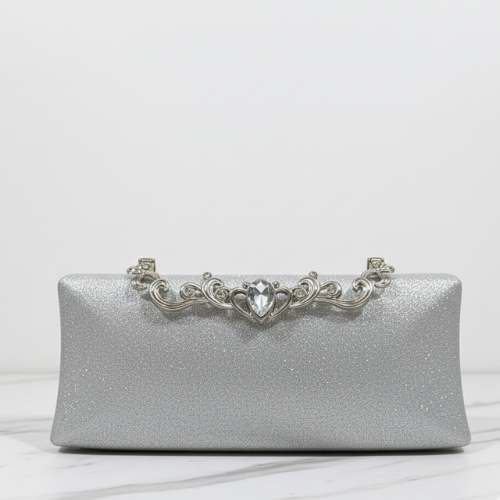Elegant Silver Evening Clutch