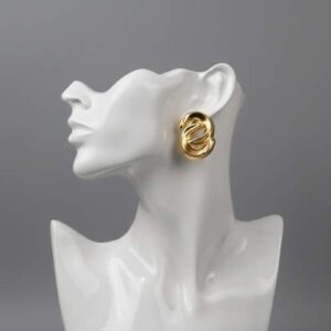 Gold Spiral Hoop Earrings