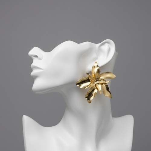 Golden Blossom Statement Earring