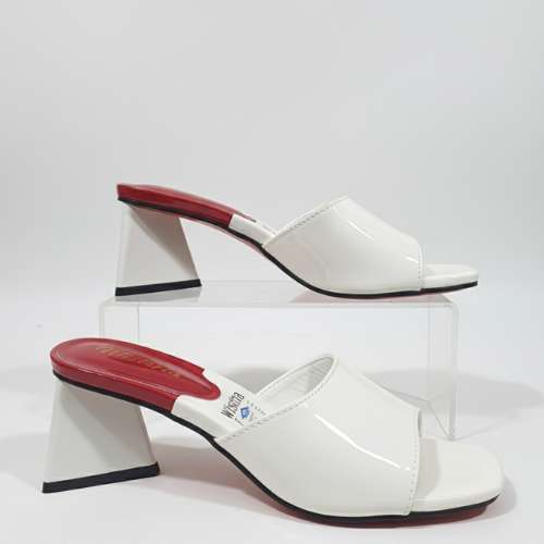 Elegant White Block Heel Sandals