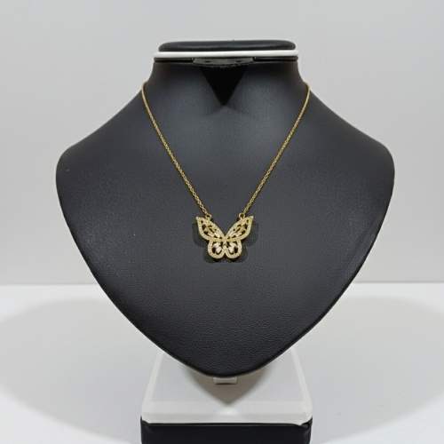 Elegant Gold Butterfly Pendant Necklace