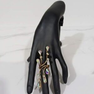 Elegant Crystal Vine Ring