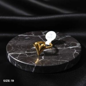 Golden Heart Ring "Size 19"