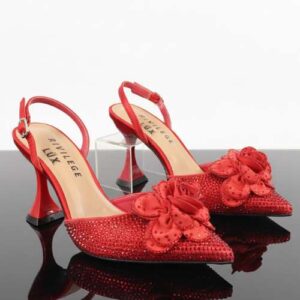 Ruby Blossom Rhinestone Heels