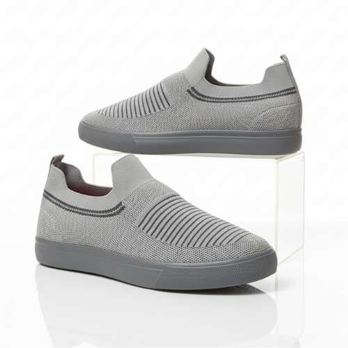 Grey Slip-On Sneakers