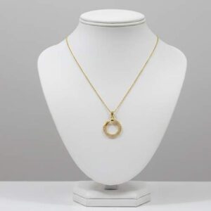 Gold Circle Pendant Necklace