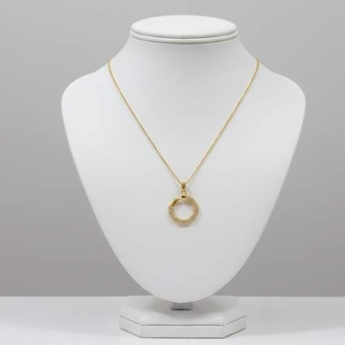 Gold Circle Pendant Necklace
