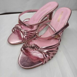 Glamorous Pink Metallic Strappy Heels