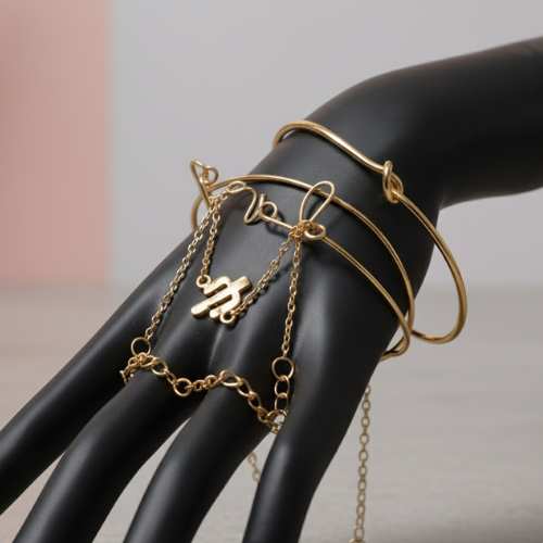 Golden Elegance Hand Jewelry Set