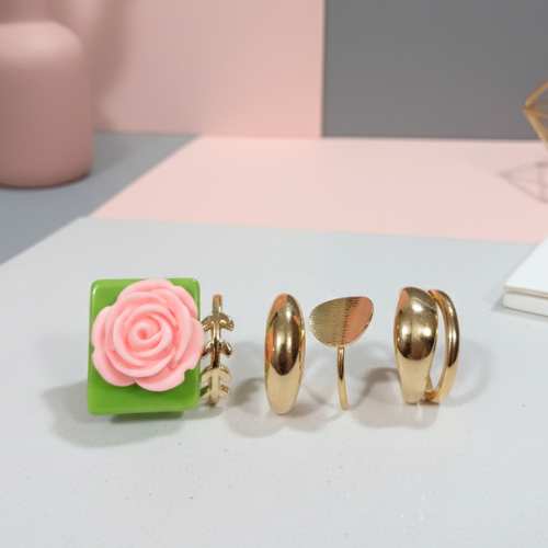 Elegant Rose Gold Earring Set