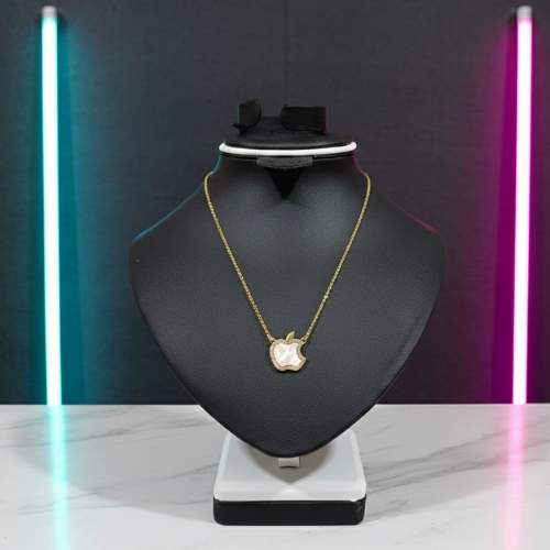 Golden Apple Pendant Necklace