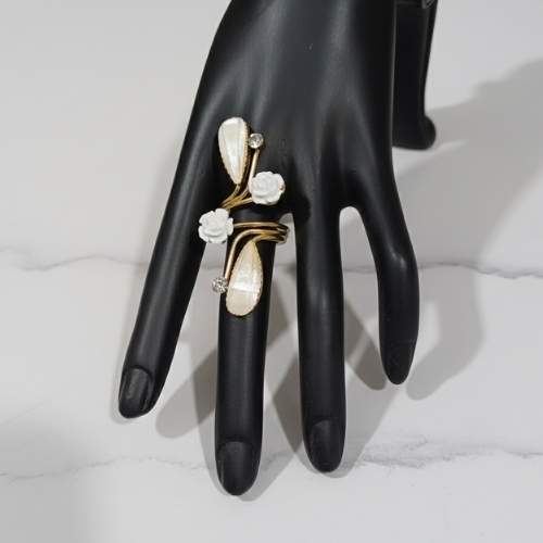 Elegant Blossom Pearl Ring