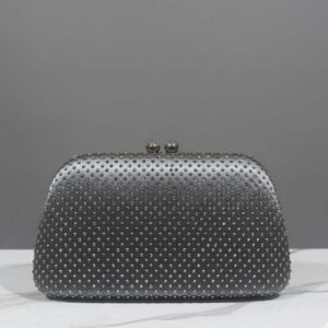 Silver Studded Clutch Bag