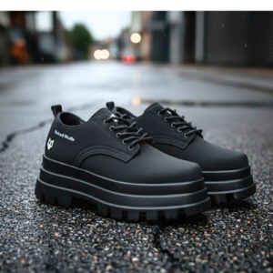 Naked Wolfe Apex Chunky Platform Derby Shoes – Black