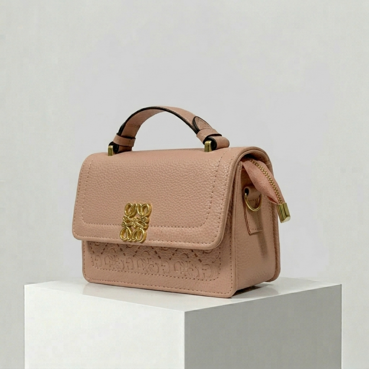 Blush Luxe Mini Top-Handle Bag