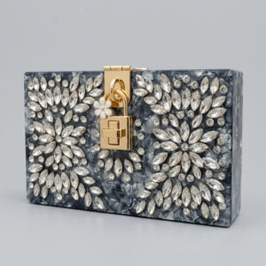 Midnight Bloom Luxe Clutch