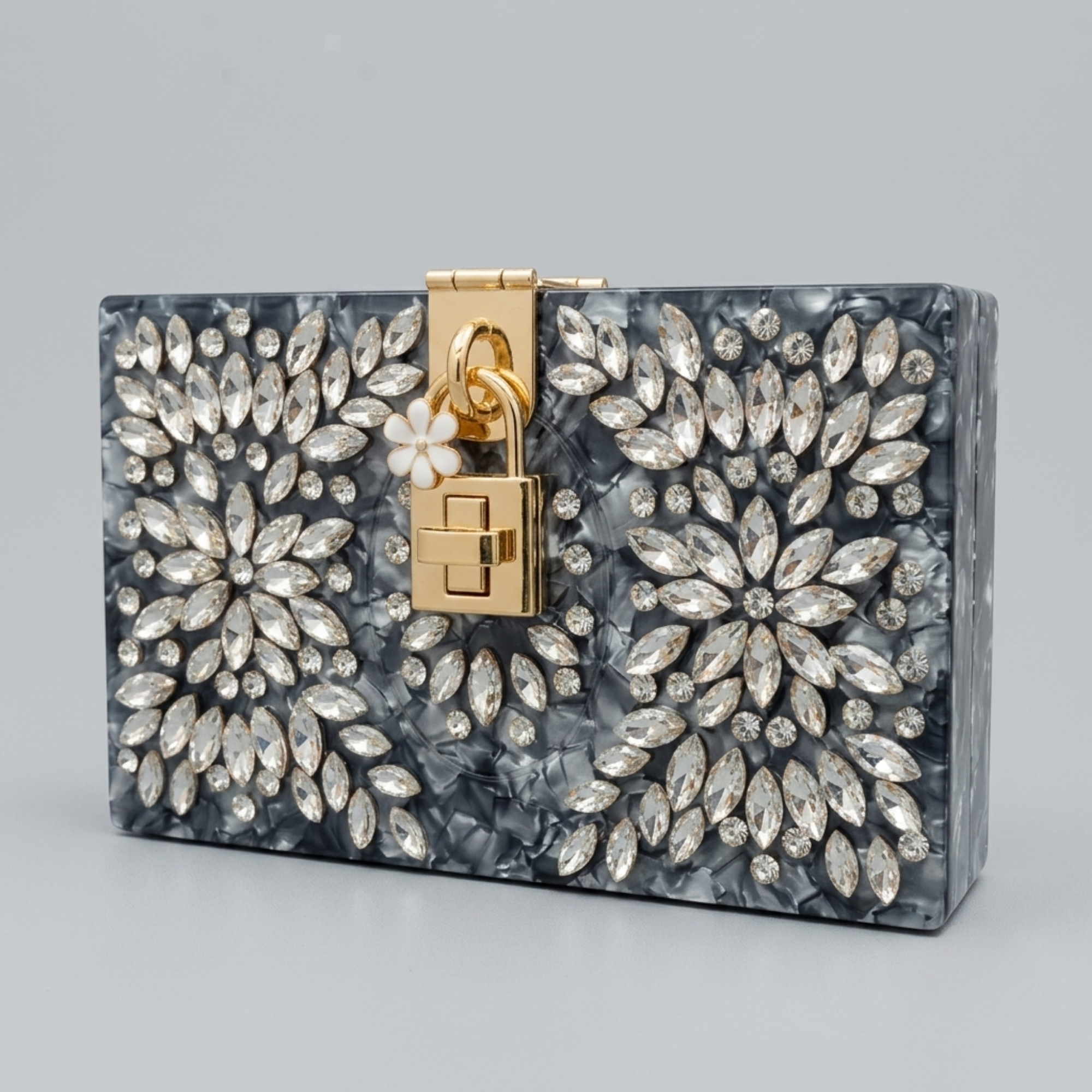 Midnight Bloom Luxe Clutch