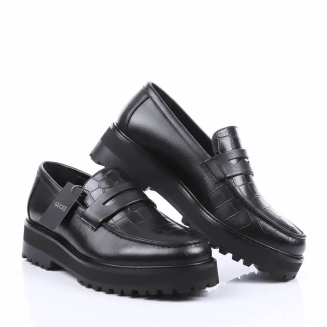 Black designer shoe for an elevated modern fashion outfit